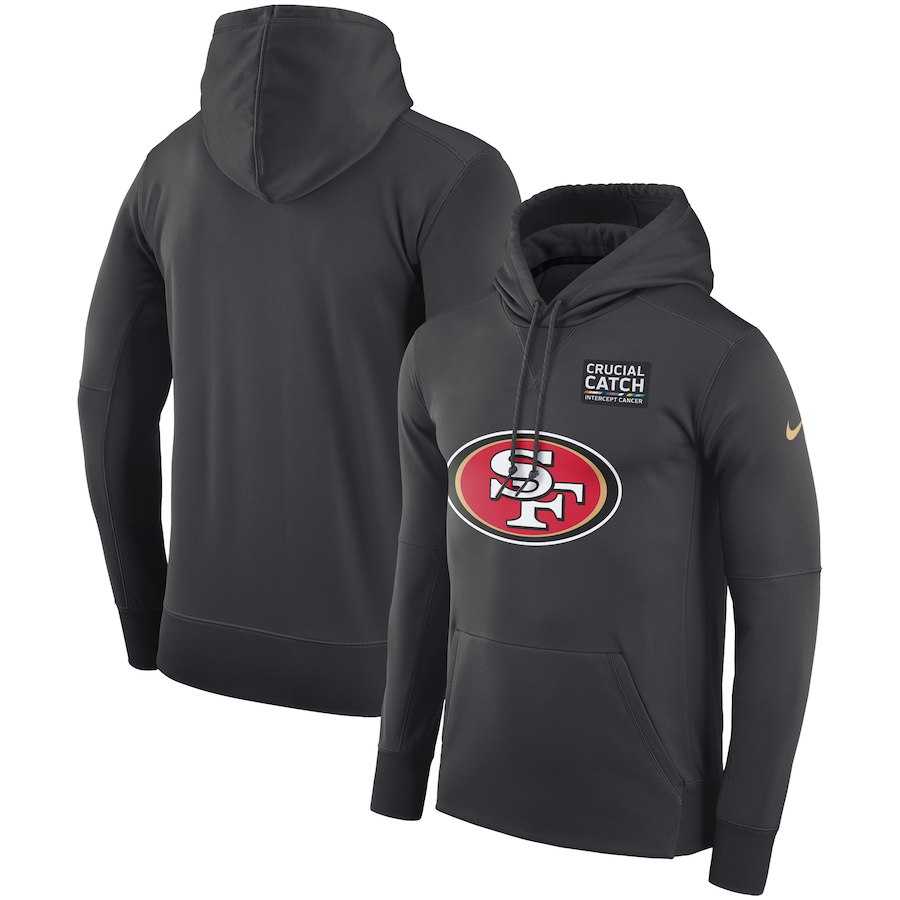 Men's San Francisco 49ers Anthracite Nike Crucial Catch Performance Hoodie,We sell and wholesale Men's San Francisco 49ers Anthracite Nike Crucial Catch Performance Hoodie on line form chian!